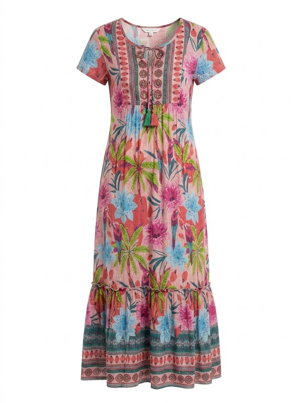 One Summer Maxi Kleid Palm Parrot 1  DW130J